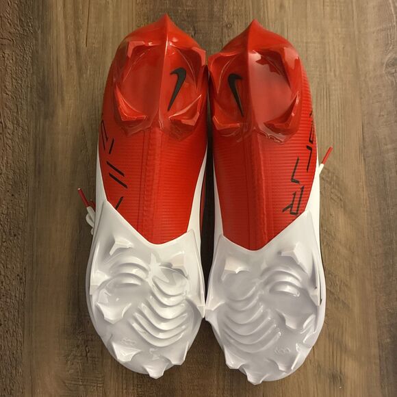 Nike Vapor Edge Pro 360 2 White Red Men Size 12.5 Football Cleats FN7759-108